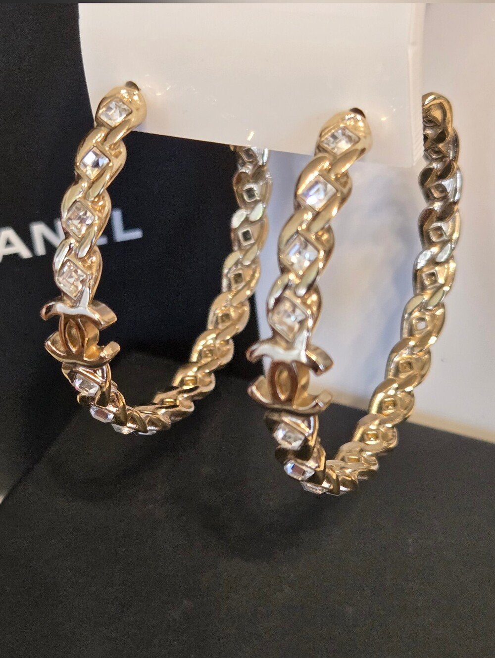 #164 - Chanel CC Twist Plated Hoops
